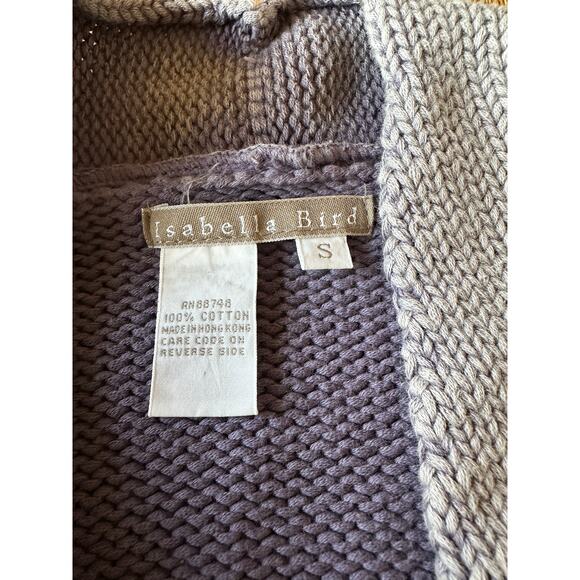 Isabella Bird Vtg Lavender Chunky Cardigan Sweater Size Small - Picture 2 of 6